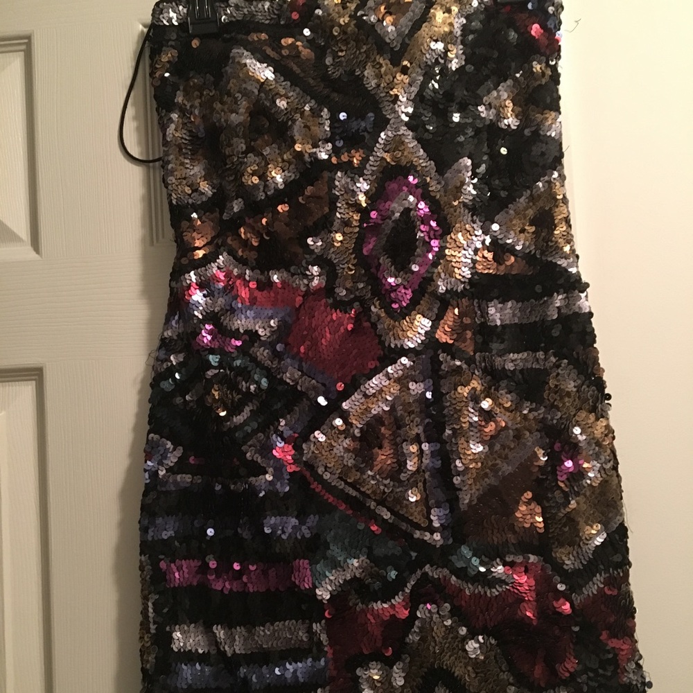 Multi colored Sequin mini dress
